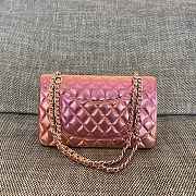 Chanel Medium Flap Bag Iridescent Pink 25cm - 2