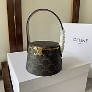 Celine Nina Minaudiere Lambskin Triomphe Canvas 13x9x13cm - 1