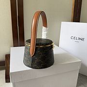 Celine Nina Minaudiere Lambskin Triomphe Canvas 13x9x13cm - 4