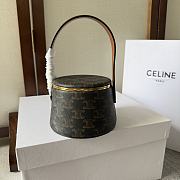 Celine Nina Minaudiere Lambskin Triomphe Canvas 13x9x13cm - 3