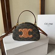 Celine Half Moon Bag Canvas 18x12.5x6cm - 1