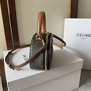 Celine Half Moon Bag Canvas 18x12.5x6cm - 5