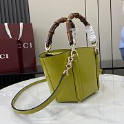 Gucci Mini Bamboo Top Handle Tote Bag Green 16x14x11.5cm - 4