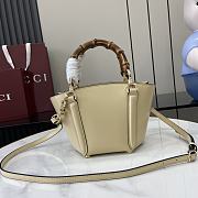 Gucci Mini Bamboo Top Handle Tote Bag Beige 16x14x11.5cm - 5