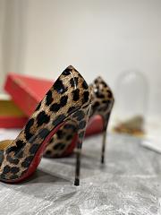 Christian Louboutin Kate Patent Beige Leopard Pump 10cm - 5