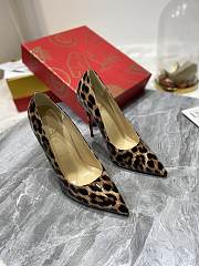 Christian Louboutin Kate Patent Beige Leopard Pump 10cm - 2