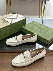 Gucci Horsebit White Loafer - 4