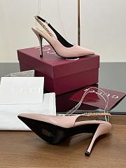 Gucci Signoria Slingback Pump Pink Leather Heel 10.5cm - 3