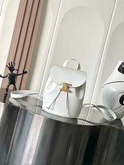 Celine Backpack Bonnie Smooth White Calfskin 25x18x13cm - 1