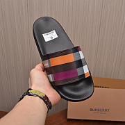 Burberry Colorblock Check Slides In Black - 5