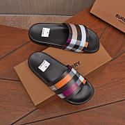 Burberry Colorblock Check Slides In Black - 3