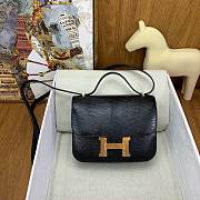 Hermes Constance Bag Black Lizard Gold 19cm - 1