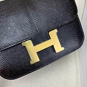 Hermes Constance Bag Black Lizard Gold 19cm - 4