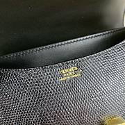 Hermes Constance Bag Black Lizard Gold 19cm - 3