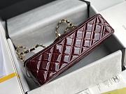 Chanel Flap Bag Red Wine Gold Patent 25cm - 5