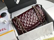 Chanel Flap Bag Red Wine Gold Patent 25cm - 4