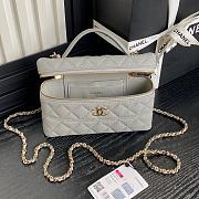Chanel Vanity Case Grey Caviar 17x19.5x5cm - 3