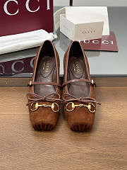 Gucci Brown Suede Flat - 3