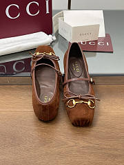 Gucci Brown Suede Flat - 2