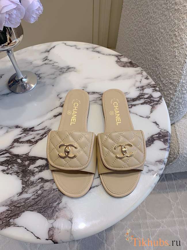 Chanel Beige Slides 05 - 1