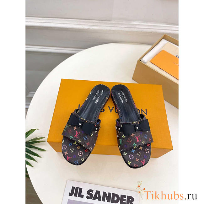 Louis Vuitton LV x TM 6AM Flat Black Mule - 1