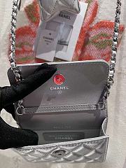 Chanel Wallet Flap Bag Silver Star 13x8.5x3.5cm - 3