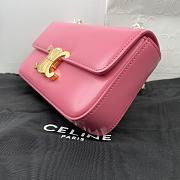 Celine Chain Shoulder Bag Triomphe Pink 20.5x10.5x4cm - 4