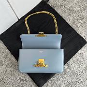 Celine Chain Shoulder Bag Triomphe Blue 20.5x10.5x4cm - 3