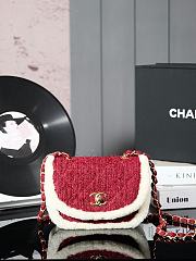 Chanel 24N Bag Red Suede Gold 20x17x10cm - 1