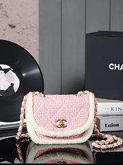 Chanel 24N Bag Pink Suede Gold 20x17x10cm - 1