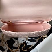 Chanel Small Flap Bag Top Handle Pink 22x21x6.5cm - 2