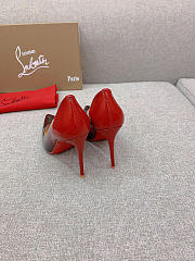 Christian Louboutin Hot Chick Black Red Patent Pump 10cm - 3