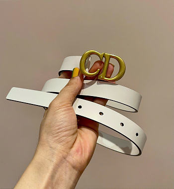 Gucci White Belt 2cm