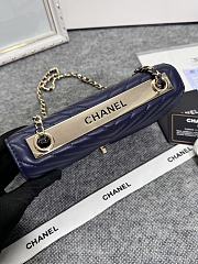 Chanel Wallet On Chain Flap Navy Blue Lambskin 19cm - 4