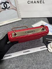 Chanel Wallet On Chain Flap Red Lambskin 19cm - 5