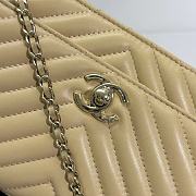 Chanel Wallet On Chain Flap Beige Lambskin 19cm - 6