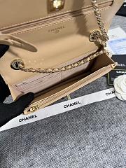 Chanel Wallet On Chain Flap Beige Lambskin 19cm - 4