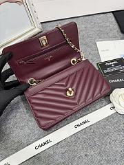 Chanel Wallet On Chain Flap Wine Lambskin 19cm - 6