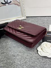 Chanel Wallet On Chain Flap Wine Lambskin 19cm - 3