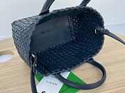 Bottega Veneta Mini Cabat Navy Blue Vernis 20x15x12cm - 5