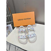 Louis Vuitton LV x TM Sunset Flat Comfort White Sandal - 1