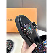 Louis Vuitton LV x TM Sunset Flat Comfort Black Sandal - 5