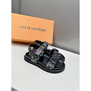 Louis Vuitton LV x TM Sunset Flat Comfort Black Sandal - 4