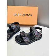 Louis Vuitton LV x TM Sunset Flat Comfort Black Sandal - 3