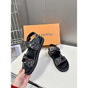 Louis Vuitton LV x TM Sunset Flat Comfort Black Sandal - 2