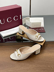 Gucci Women's Horsebit Slide White 5.5cm - 2