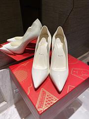 Christian Louboutin Hot Chick White Patent Pump 10cm - 5