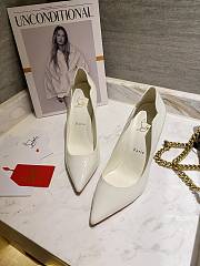 Christian Louboutin Hot Chick White Patent Pump 10cm - 4