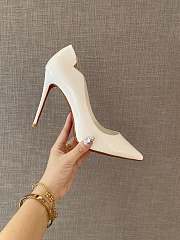 Christian Louboutin Hot Chick White Patent Pump 10cm - 2