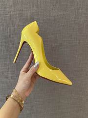 Christian Louboutin Hot Chick Yellow Patent Pump 10cm - 3